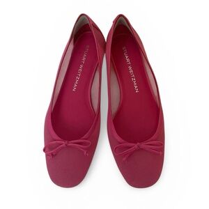 Stuart Weitzman Pink Mesh & Leather Ballet Flats